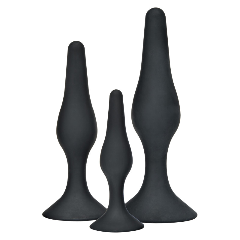 ANAL PLAY TOYJOY Lot de 3 plugs silicone Curvy Noirs